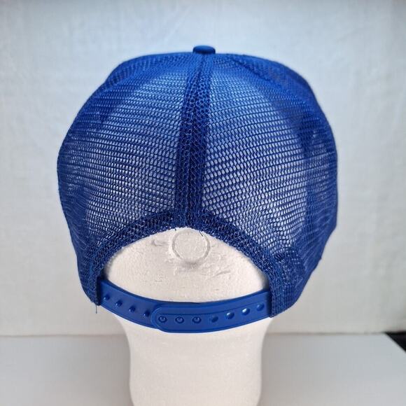Vintage Funny Saying Trucker Hat Cap Mesh Snapback Blue "I'll Kick Your A$$" - Picture 4 of 8